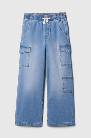 Široke cargo jeans hlače za deklice
