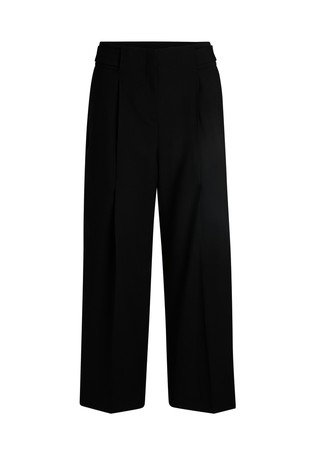 Straight-fit high-waisted trousers in virgin wool