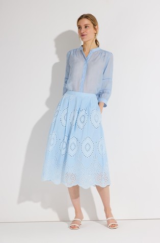 Midi krilo z luknjičastimi vezeninami