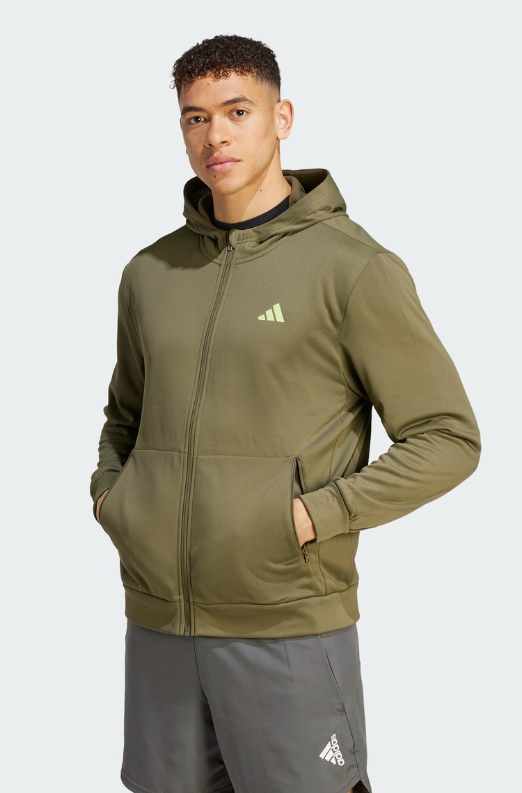 ADIDAS Train Essentials Seasonal Training jopa s kapuco Zelena - Green 