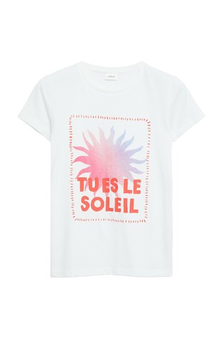 Loose fit majica s kratkimi rokavi in potiskom