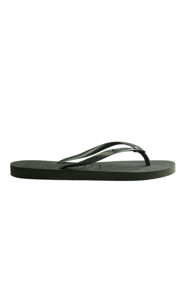 HAVAIANAS Slim II japonke s kristalom Swarovski Zelena - Olive Green 