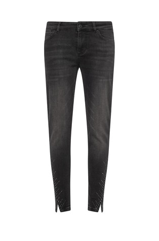 Push-up jeans hlače s skrajšano dolžino
