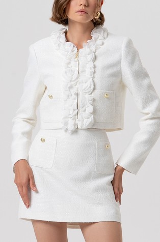 Mini krilo iz tvida z bleščicami