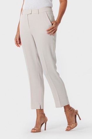 Straight trousers with hem slits