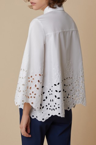 PENNYBLACK Satin shirt with embroideries White 2