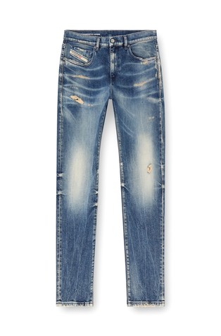 DIESEL Slim fit jeans hlače - 2019 D-Strukt 007Y6 Modra - Dark Blue 5