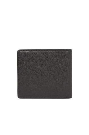 TOMMY HILFIGER Monogram usnjena logo denarnica z žepom za kovance Črna - Black 2