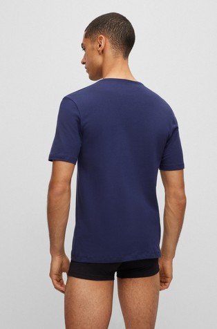 HUGO BOSS Paket 3 logo spodnjih majic s kratkimi rokavi Večbarvna - Blue-Red-Black 3