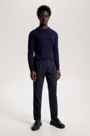 TOMMY HILFIGER Pulover iz merino volne Modra - Dark Blue 3