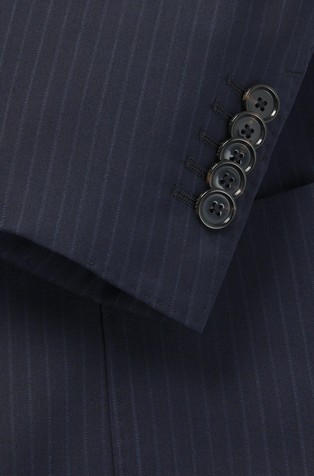 HUGO BOSS Slim-fit suit in a striped wool blend Dark Blue 2
