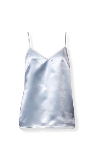 Satenast top z naramnicami