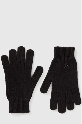Knit gloves in wool blend