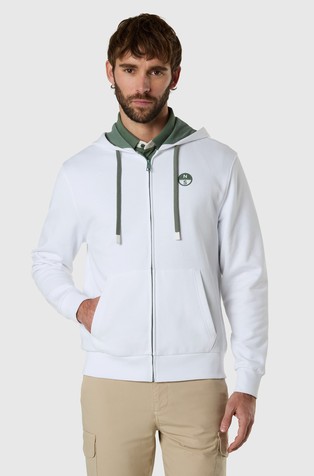 Bombažna jopa s kapuco in logotipom