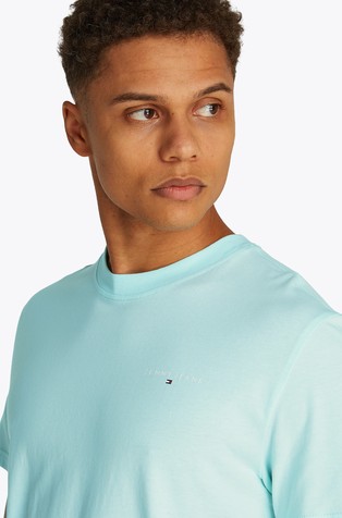 TOMMY HILFIGER Slim fit logo majica s kratkimi rokavi Modra - Turquoise 4