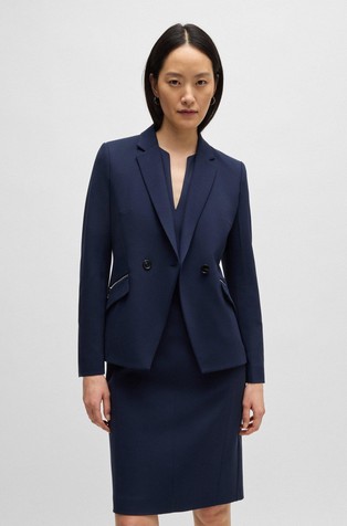 Slim-fit blazer with zipped pockets