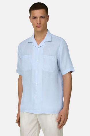 Regular Fit Short-sleeved Linen Shirt