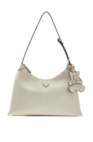 Alice faux-leather satchel with removable charm