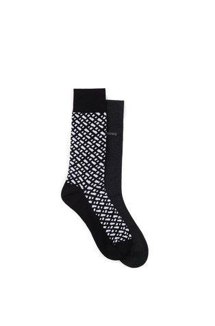 Two-pack of regular-length cotton-blend socks