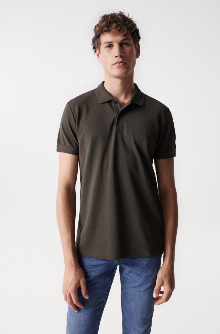 SALSA JEANS Polo majica z logotipom Zelena - Green 