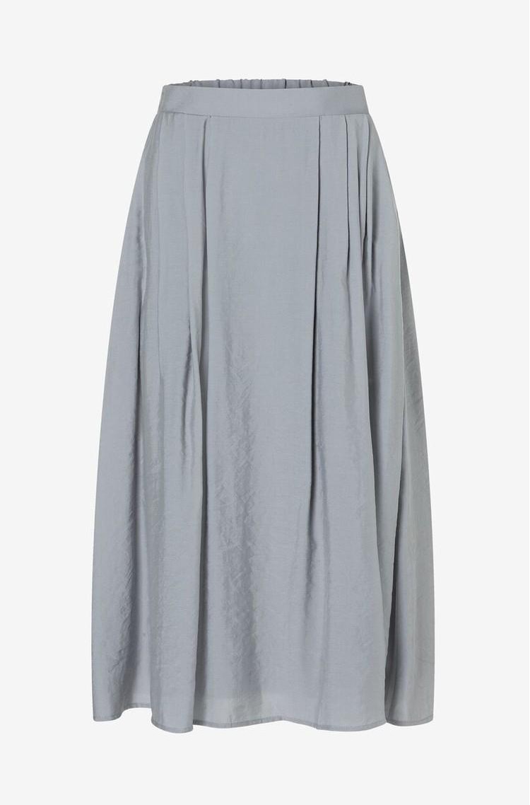 MORE &amp; MORE Long skirt in satin modal blend Gray 