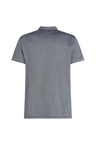 TOMMY HILFIGER Regular fit polo majica z žakarskim mikro vzorcem Modra - Blue 6