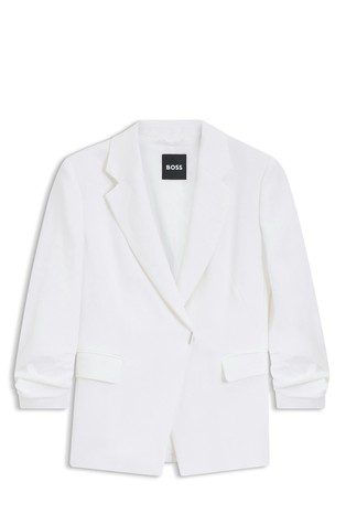 Slim-fit jacket in a linen blend