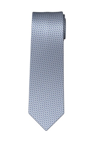 Patterned silk tie