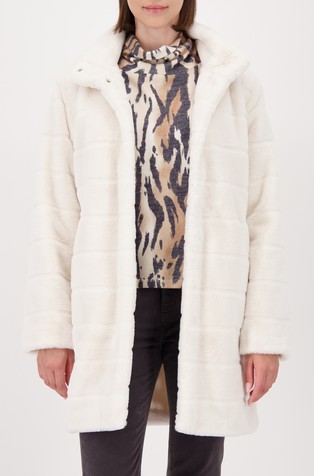 Kratek plašč iz umetnega krzna