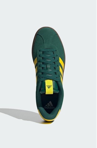 ADIDAS VL Court 3.0 Suede Shoes Collegiate Green / Yellow / Gold Metallic 5