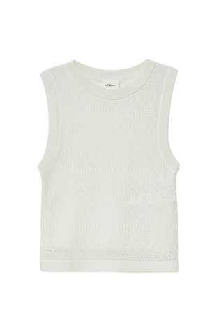 Cropped top made of openwork knit