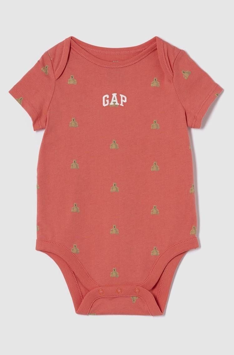 GAP Baby Brannan Bear Americana Logo Bodysuit Watermelon Ice 