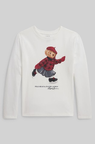 Polo Bear cotton long-sleeve tee