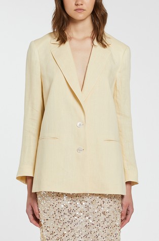 Single-breasted linen blazer