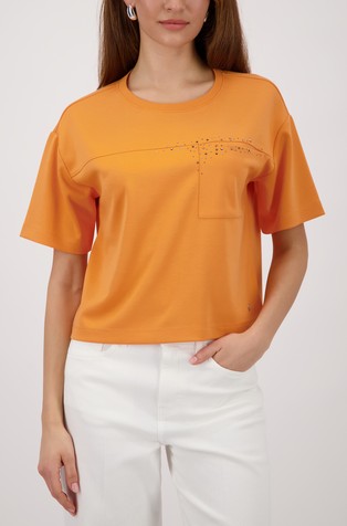 Majica s kratkimi rokavi in okrasnimi kamenčki