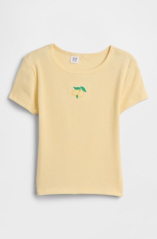 Rebrasta majica s kratkimi rokavi za malčice