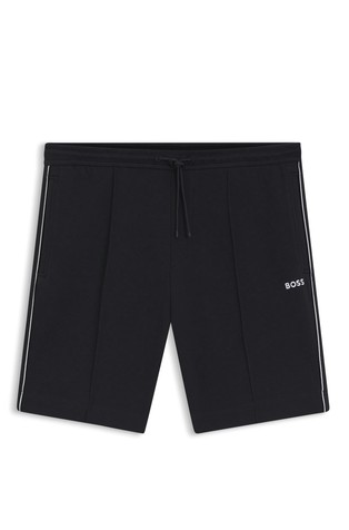 Cotton-blend shorts with piped trims