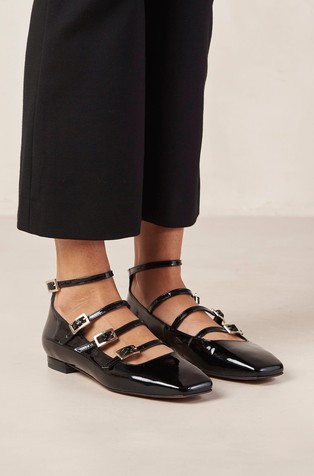 Luke Onix Patent Leather Ballet Flats