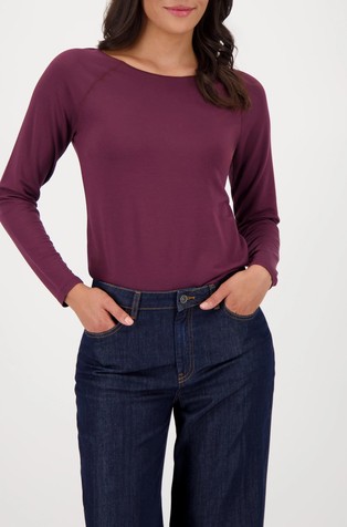 Majica z dolgimi rokavi iz viskozne mešanice