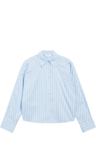 Cropped striped shirt with batwing sleeves