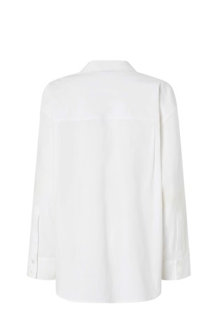 PINKO Cotton poplin shirt with rhinestones White 6