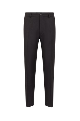 Slim fit flanelaste hlače iz volnene mešanice