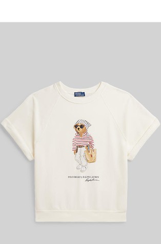 Polo Bear Fleece Short-sleeve Sweatshirt
