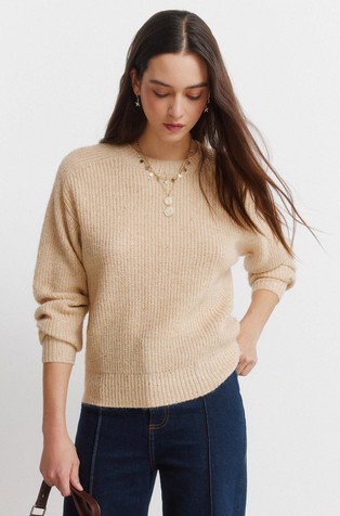 Pleten pulover z bleščicami