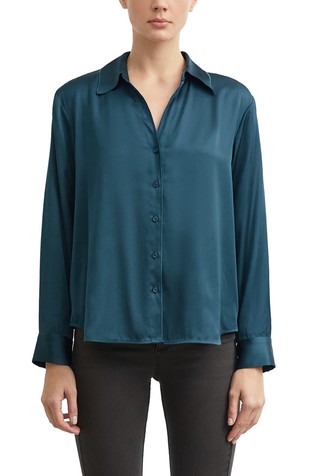 Satin Blouse Made from a Viscose Blend