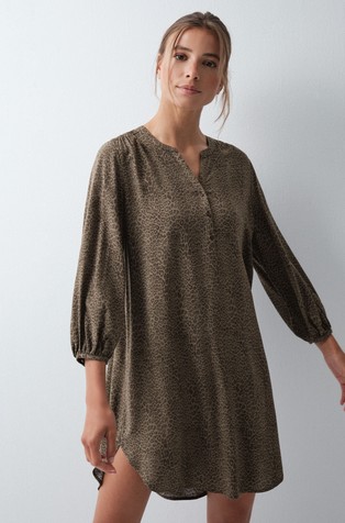 Animal print viscose camisole