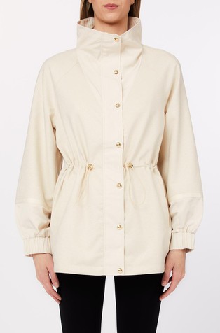 Svetleča jakna z visokim ovratnikom