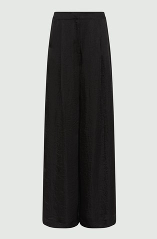 MARELLA Selected By Chloé Lecareux relaxed fit hlače z zmečkanim videzom Črna - Black 4