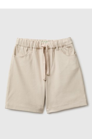 Stretch twill Bermuda shorts
