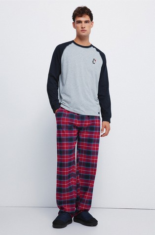 Pingvin bombažna pižama z dolgimi rokavi